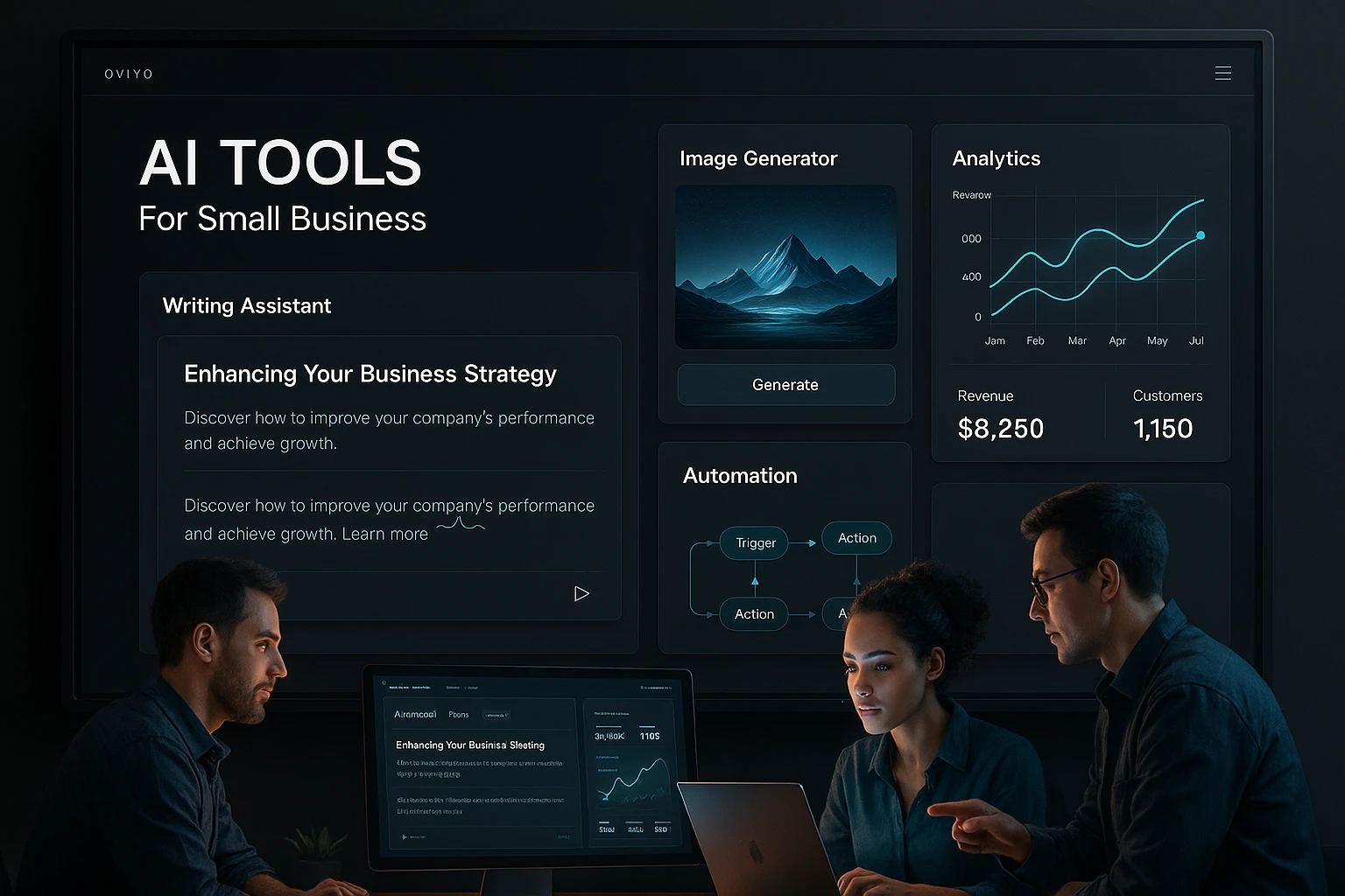 AI tools dashboard for small business